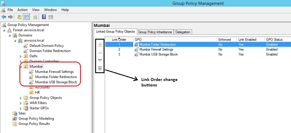 Figure 1.6 Setting the Link Order