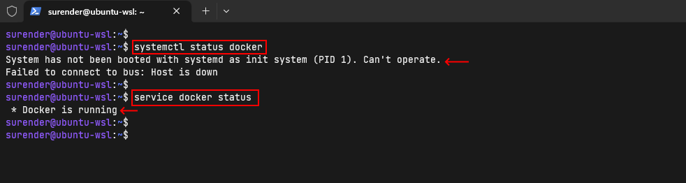 Start docker service on boot without systemd in wsl.conf file